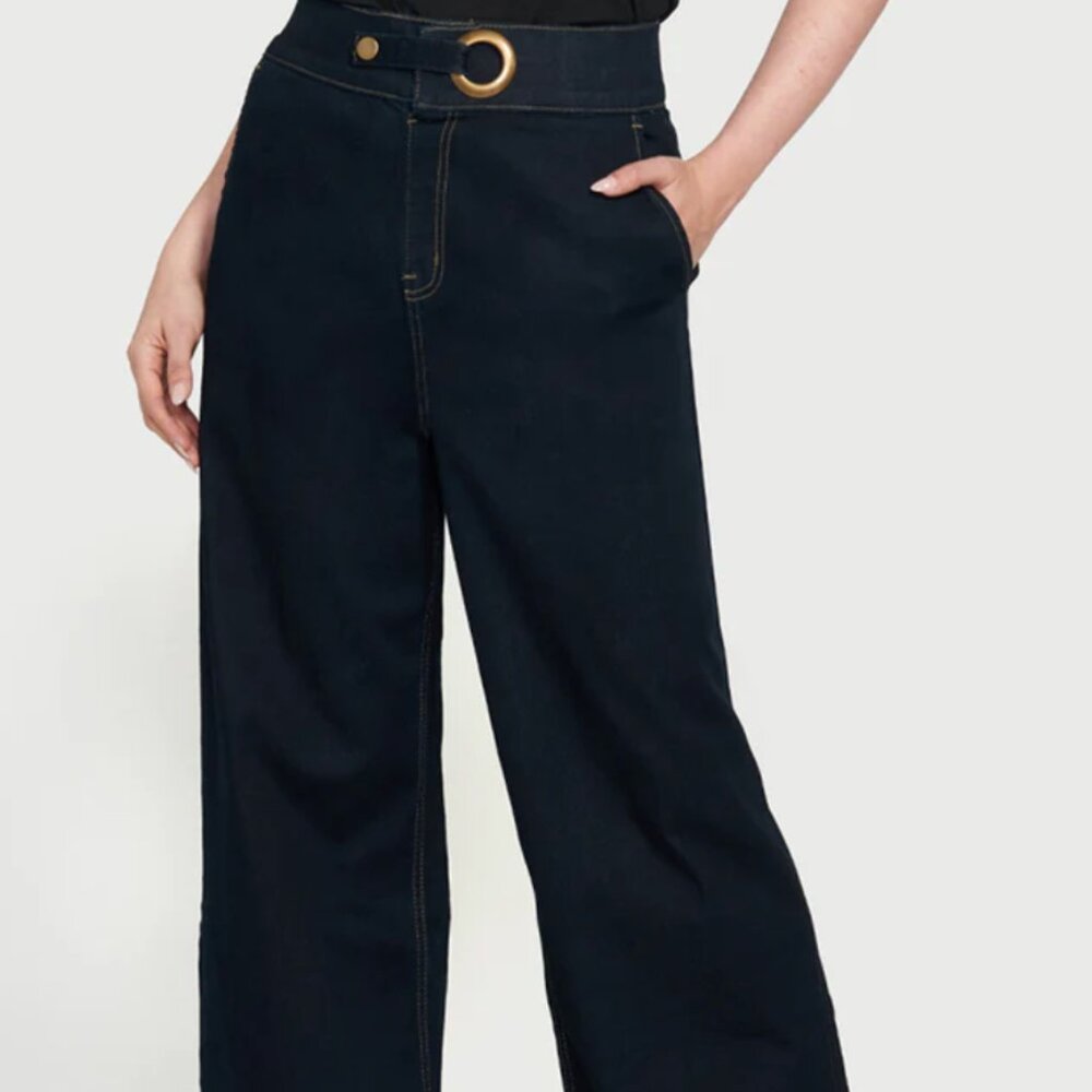 Betabrand Black Wide-Leg Pants